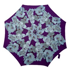 White And Purple Orchids Bridesmaids Umbrella  by rainorshine