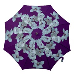 Purple And White Orchids Bridesmaids Umbrella  by rainorshine