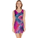 Cosmic Heart of Fire, Abstract Crystal Palace Bodycon Dress View1