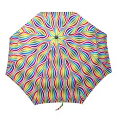 Rainbow Waves Folding Umbrella by Colorfulplayground