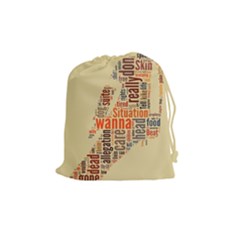 Michael Jackson Typography They Dont Care About Us Drawstring Pouch (medium) by FlorianRodarte