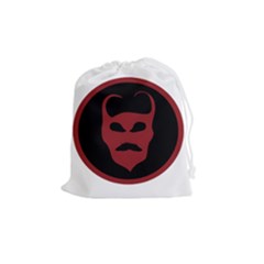 Devil Symbol Logo Drawstring Pouch (medium) by dflcprints