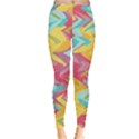 Paint strokes abstract design Leggings  View1