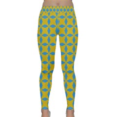 Blue Diamonds Pattern Yoga Leggings by LalyLauraFLM