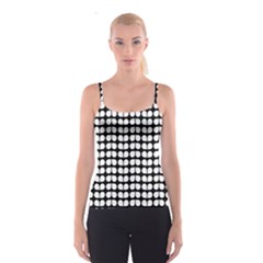 Black And White Leaf Pattern Spaghetti Strap Top