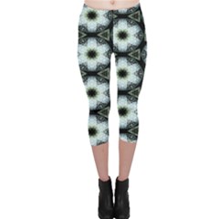 Faux Animal Print Pattern Capri Leggings 