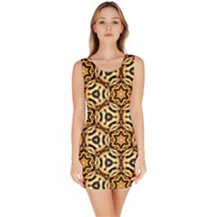 Faux Animal Print Pattern Bodycon Dress