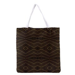 Futuristic Geometric Design Grocery Tote Bag by dflcprints