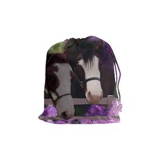 Two Horses Drawstring Pouch (medium)