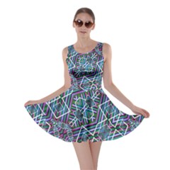 Colorful Geometric Print Skater Dress by dflcprintsclothing