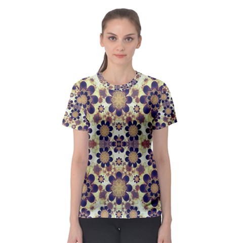 Modern Fancy Baroque Print Women s Sport Mesh Tee by dflcprintsclothing