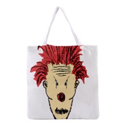 Evil Clown Hand Draw Illustration Grocery Tote Bag