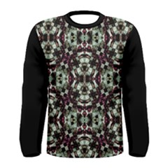 Geometric Grunge Print Long Sleeve T-shirt (men) by dflcprintsclothing