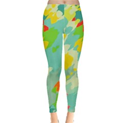 Smudged Shapes Leggings by LalyLauraFLM