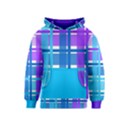 Blue & Purple Gingham Plaid Kid s Pullover Hoodie View1