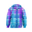 Blue & Purple Gingham Plaid Kid s Pullover Hoodie View2