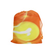 Orange Yellow Flame 5000 Drawstring Pouch (large) by yoursparklingshop