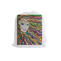 Inspirational Girl Drawstring Pouch (large) by sjart