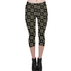 Angels Skull Pattern Capri Leggings 