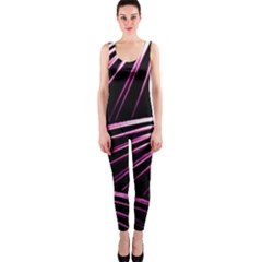 Bending Abstract Futuristic Print Onepiece Catsuit by dflcprintsclothing