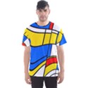 Colorful distorted shapes Men s Sport Mesh Tee View1