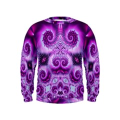 Purple Ecstasy Fractal Kid s Sweatshirt