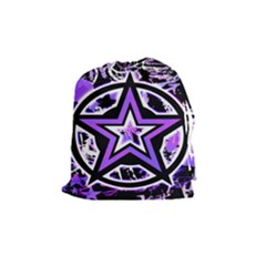 Purple Star Drawstring Pouch (medium)