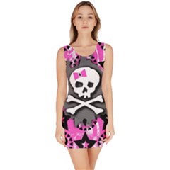 Pink Bow Skull Bodycon Dress by ArtistRoseanneJones