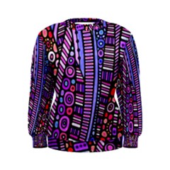 Stained Glass Tribal Pattern Women s Sweatshirt