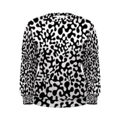 Black And White Blots Women s Sweatshirt