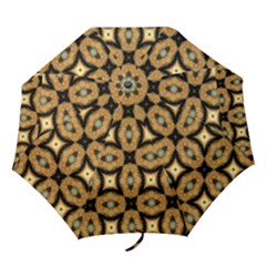 Faux Animal Print Pattern Folding Umbrellas by GardenOfOphir