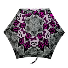 Skull Butterfly Mini Folding Umbrellas by ArtistRoseanneJones