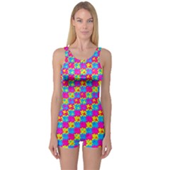 Crazy Yellow And Pink Pattern Women s Boyleg One Piece Swimsuits by KirstenStar