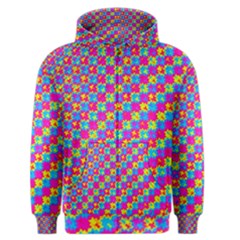 Crazy Yellow And Pink Pattern Men s Zipper Hoodies by KirstenStar