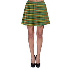 Diagonal Stripes Pattern Skater Skirt