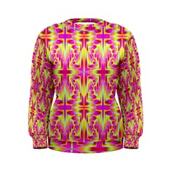 Pink And Yellow Rave Pattern Women s Sweatshirt by KirstenStarFashion