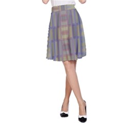 Gradient Rectangles A-line Skirt