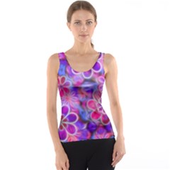 Pretty Floral Painting Tank Tops