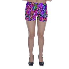 Swirly Twirly Colors Skinny Shorts