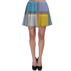 Shiny Squares Pattern Skater Skirt by LalyLauraFLM