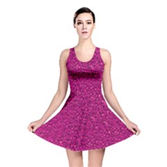 Sparkling Glitter Pink Reversible Skater Dresses