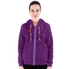 Sparkling Glitter Plum Women s Zipper Hoodies