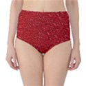 Sparkling Glitter Red High-Waist Bikini Bottoms View1