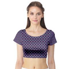 Cute Pretty Elegant Pattern Short Sleeve Crop Top