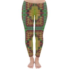 Tribal Shapes Pattern Winter Leggings