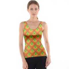 70s Green Orange Pattern Tank Tops by ImpressiveMoments