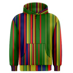 Hot Stripes Grenn Blue Men s Zipper Hoodies by ImpressiveMoments