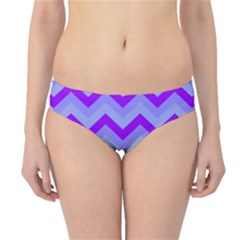 Chevron Blue Hipster Bikini Bottoms by ImpressiveMoments