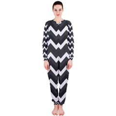 Chevron Dark Gray Onepiece Jumpsuit (ladies)  by ImpressiveMoments