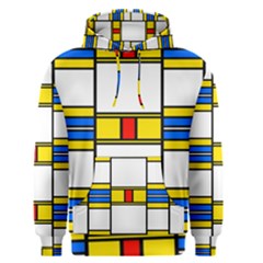 Colorful Squares And Rectangles Pattern Men s Pullover Hoodie by LalyLauraFLM